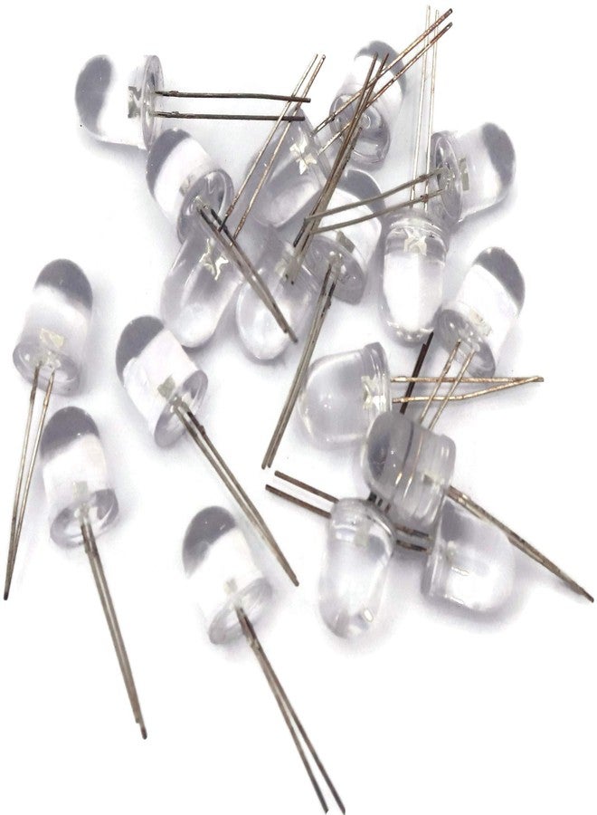 إلكترونيك سبايسس مصابيح LED بيضاء باردة فائقة السطوع مقاس 10 مم، مزودة بدبابيس مزدوجة، عبوة من 10 قطع - Image 5